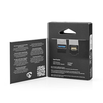 CCTB60915AL Usb-c™ adapter | usb 3.2 gen 1 | usb-c™ male | usb-a female | 5 gbps | rond | vernikkeld Verpakking foto