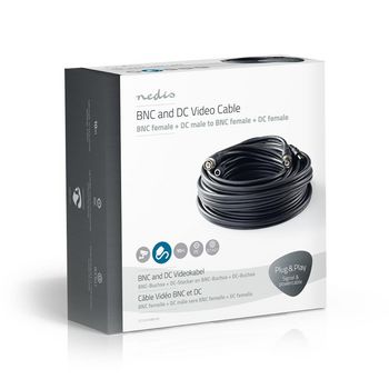 CCTVCA10BK100 Cctv-security kabel | bnc / dc | 10.0 m | rond | pvc | zwart | gift box Verpakking foto