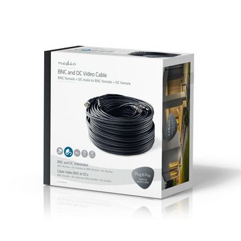 CCTVCA10BK300 Cctv-security kabel | bnc / dc | 30.0 m | rond | pvc | zwart | gift box Verpakking foto
