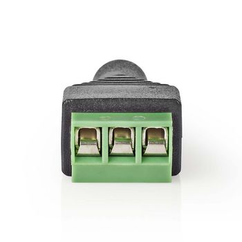CCTVCF50BK5 Cctv-security connector | 3-voudig aansluitblok | 3,5 mm jack female | female | groen / zwart Product foto