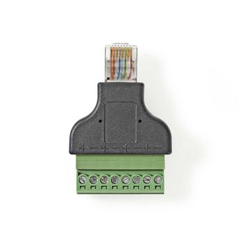 CCTVCM20BK Cctv-security connector | 8-voudig aansluitblok | rj-45 male | male | groen / zwart Product foto