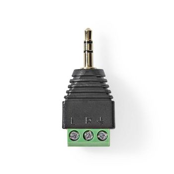 CCTVCM50BK5 Cctv-security connector | 3-voudig aansluitblok | 3,5 mm jack male | male | groen / zwart Product foto