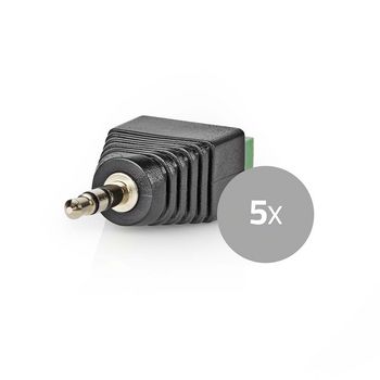 CCTVCM50BK5 Cctv-security connector | 3-voudig aansluitblok | 3,5 mm jack male | male | groen / zwart