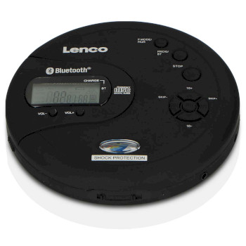 CD-300BK Draagbare bluetooth® cd-mp3-speler met antishock zwart Product foto