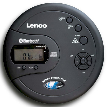 CD-300BK Draagbare bluetooth® cd-mp3-speler met antishock zwart Product foto