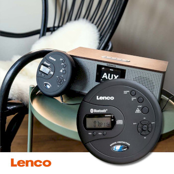 CD-300BK Draagbare bluetooth® cd-mp3-speler met antishock zwart Product foto