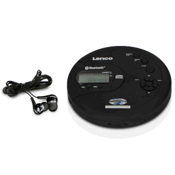 CD-300BK Draagbare bluetooth® cd-mp3-speler met antishock zwart Inhoud verpakking foto