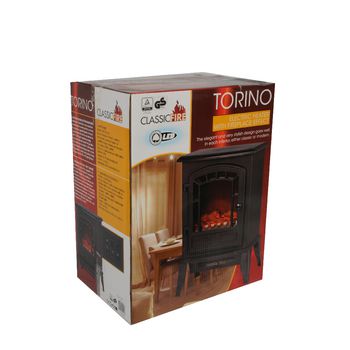 CF22417 Electric fireplace heater torino vrijstaand 2000 w zwart Verpakking foto