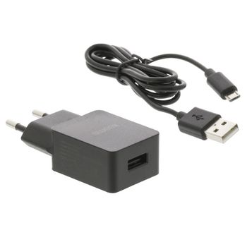 CH-003BL Lader 1-uitgang 2.1 a micro-usb zwart Product foto