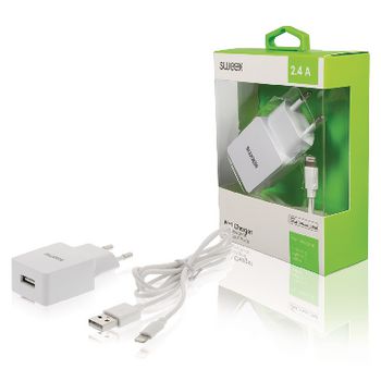 CH-004WH Lader 1-uitgang 2.4 a apple lightning wit