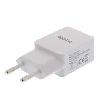 CH-019WH Lader 1-uitgang 2.4 a usb wit In gebruik foto