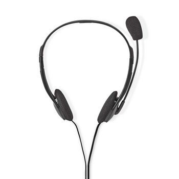 CHST100BK Pc-headset | on-ear | stereo | 2x 3.5 mm | inklapbare microfoon | zwart Product foto