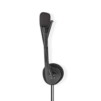 CHST100BK Pc-headset | on-ear | stereo | 2x 3.5 mm | inklapbare microfoon | zwart Product foto