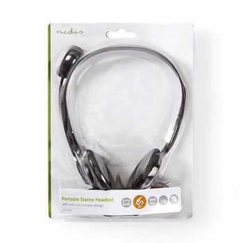 CHST100BK Pc-headset | on-ear | stereo | 2x 3.5 mm | inklapbare microfoon | zwart Verpakking foto