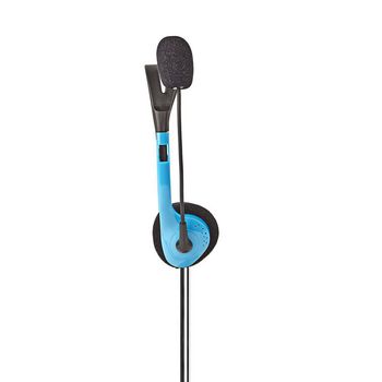 CHST100BU Pc-headset | on-ear | stereo | 2x 3.5 mm | inklapbare microfoon | blauw Product foto