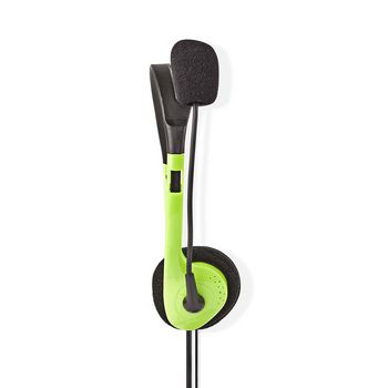 CHST100GN Pc-headset | on-ear | stereo | 2x 3.5 mm | inklapbare microfoon | groen Product foto