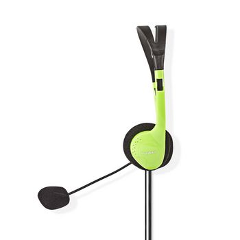 CHST100GN Pc-headset | on-ear | stereo | 2x 3.5 mm | inklapbare microfoon | groen Product foto