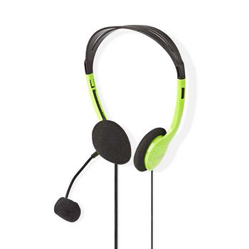 CHST100GN Pc-headset | on-ear | stereo | 2x 3.5 mm | inklapbare microfoon | groen Product foto