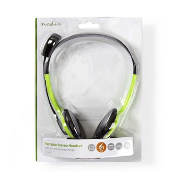 CHST100GN Pc-headset | on-ear | stereo | 2x 3.5 mm | inklapbare microfoon | groen Verpakking foto