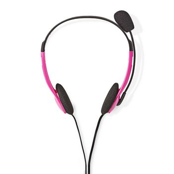 CHST100PK Pc-headset | on-ear | stereo | 2x 3.5 mm | inklapbare microfoon | roze Product foto