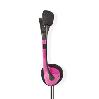 CHST100PK Pc-headset | on-ear | stereo | 2x 3.5 mm | inklapbare microfoon | roze Product foto