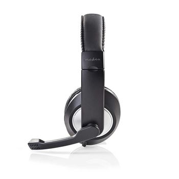CHST200BK Pc-headset | over-ear | stereo | 2x 3.5 mm | inklapbare microfoon | zwart Product foto