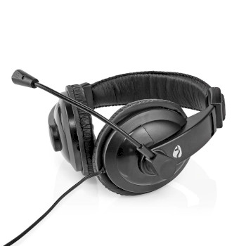 CHST210BK Pc-headset | over-ear | stereo | 1x 3.5 mm / 2x 3.5 mm | inklapbare microfoon | zwart Product foto