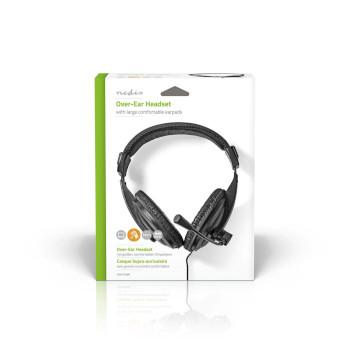 CHST210BK Pc-headset | over-ear | stereo | 1x 3.5 mm / 2x 3.5 mm | inklapbare microfoon | zwart  foto