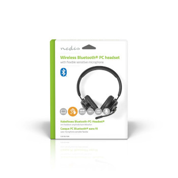 CHSTB310BK Pc-headset | on-ear | stereo | bluetooth | inklapbare microfoon | zwart  foto