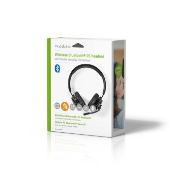 CHSTB310BK Pc-headset | on-ear | stereo | bluetooth | inklapbare microfoon | zwart Verpakking foto