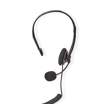 CHSTRJ100BK Pc-headset | on-ear | mono | rj9 | opvouwbare microfoon | 2.20 m | zwart