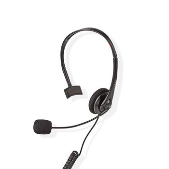 CHSTRJ100BK Pc-headset | on-ear | mono | rj9 | opvouwbare microfoon | 2.20 m | zwart Product foto