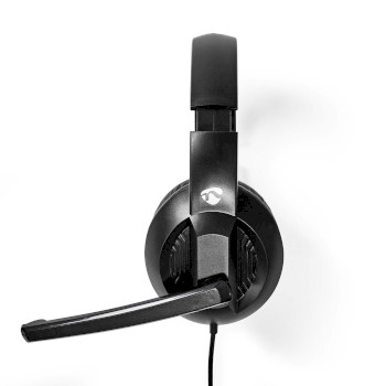 CHSTU210BK Pc-headset | over-ear | stereo | usb type-a / usb type-c™ | inklapbare microfoon | zwart Product foto