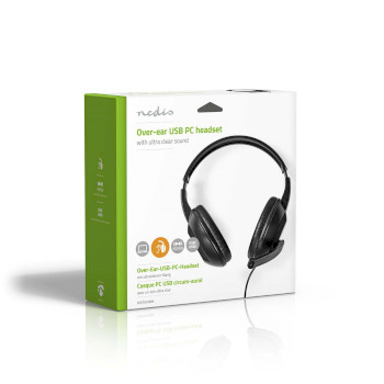 CHSTU210BK Pc-headset | over-ear | stereo | usb type-a / usb type-c™ | inklapbare microfoon | zwart Verpakking foto