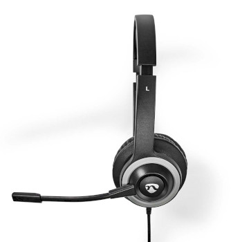 CHSTU310BK Pc-headset | on-ear | stereo | usb type-a / usb type-c™ | inklapbare microfoon | zwart Product foto
