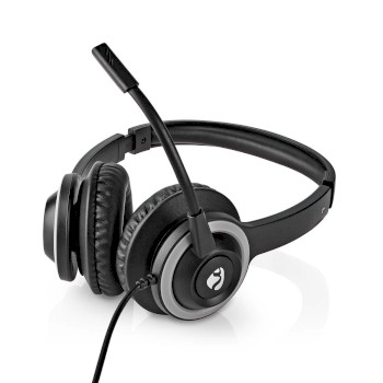 CHSTU310BK Pc-headset | on-ear | stereo | usb type-a / usb type-c™ | inklapbare microfoon | zwart Product foto