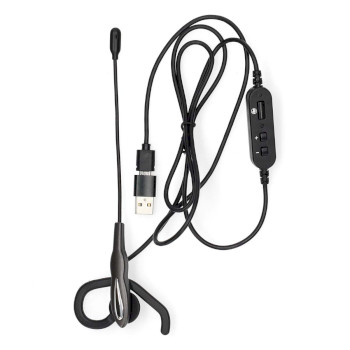 CHSTUM210BK Pc-headset | in-ear | mono | usb type-a / usb type-c™ | inklapbare microfoon | grijs / zwart Inhoud verpakking foto