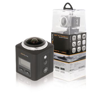 CL-AC360 Full hd action cam 360 ° 2k wi-fi / microfoon zwart