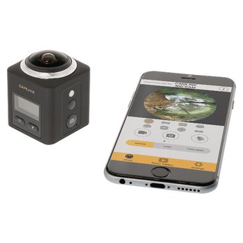 CL-AC360 Full hd action cam 360 ° 2k wi-fi / microfoon zwart In gebruik foto
