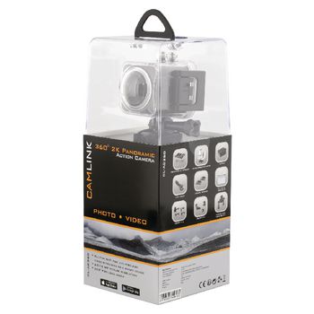 CL-AC360 Full hd action cam 360 ° 2k wi-fi / microfoon zwart Verpakking foto