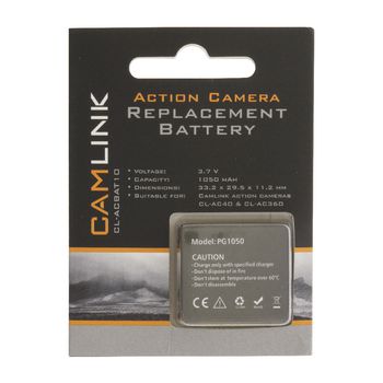 CL-ACBAT10 Oplaadbare lithium-ion camera accu 3.7 v 1050 mah Verpakking foto