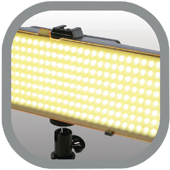 CL-LED256 On-camera 256 led video lamp In gebruik foto