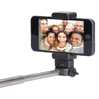 CL-MP10 Selfie stick met bluetooth afstandbediening 107 cm In gebruik foto