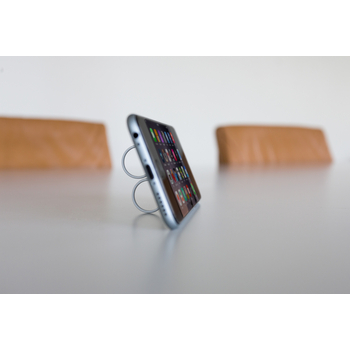 CL-SFH20 Selfie-ring smartphone-houder zwart In gebruik foto