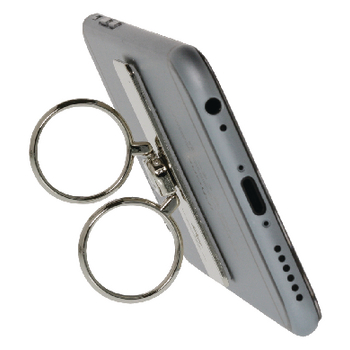 CL-SFH30 Selfie-ring smartphone-houder zilver In gebruik foto