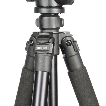 CL-TPPRO28A Professioneel camera/video statief pan & tilt 165 cm zwart In gebruik foto