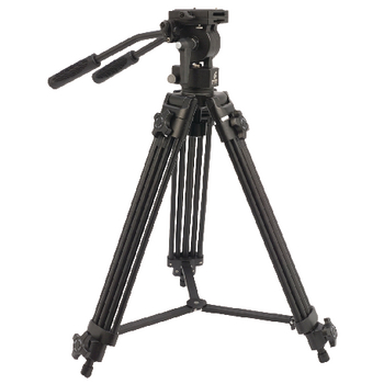 CL-TPVIDEO1 Professioneel video statief pan & tilt 138 cm zwart