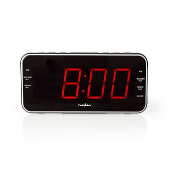 CLAR004BK Digitale wekkerradio | led-scherm | 1x 3,5 mm audio-input | tijdprojectie | am / fm | snoozefunctie 