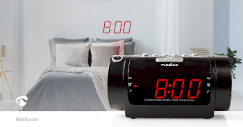 CLAR005BK Digitale wekkerradio | led-scherm | tijdprojectie | am / fm | snoozefunctie | slaaptimer | aantal al Product foto
