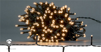 CLBO192 Kerstverlichting | koord | 192 led\'s | warm wit | 14.40 m | licht effecten: 7 | binnen & buiten | ba Product foto